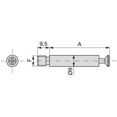 PERNO EXCENT BIG M8X55 ZINC 8086205