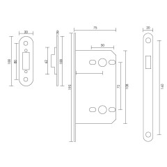 PICAPORTE/CERRADURA MAGNETICO CON BOCALLAVE VIRO