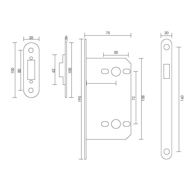 PICAPORTE/CERRADURA MAGNETICO CON BOCALLAVE VIRO