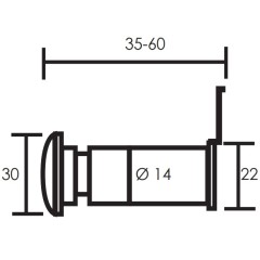 MIRILLA REGULABLE DE 35 A 60 MM