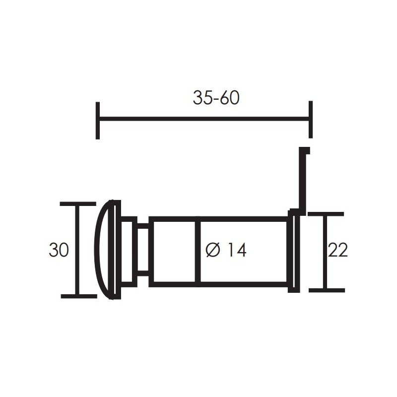 MIRILLA REGULABLE DE 35 A 60 MM