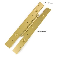 BISAGRA DE SEGURIDAD PERFIL LARGO CANTO CUADRADO 2030X45X3MM CON REMATE 105