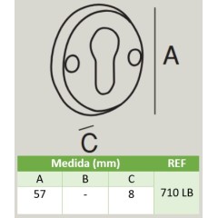 PLACA BOCALLAVE L.BR 57 M.EST710LB