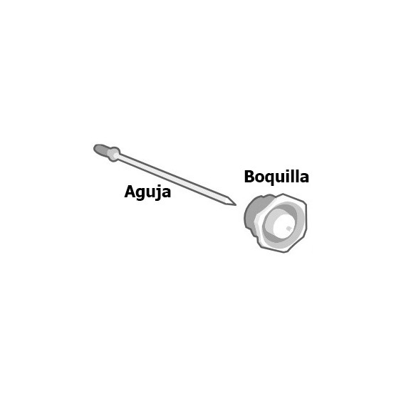 BOQUILLA + AGUJA PARA PISTOLA DE GRAVEDAD CONVENCIONAL FPRO