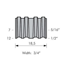 CHAPA CORRUGADA MINI CF 18 X 9 MILLAR