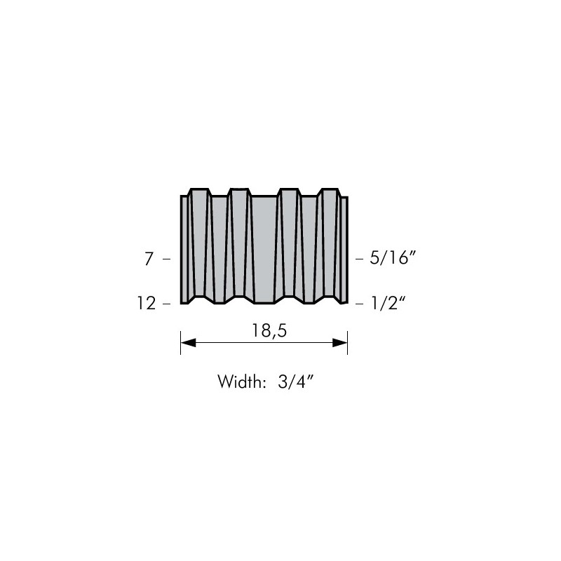 CHAPA CORRUGADA MINI CF 18 X 9 MILLAR