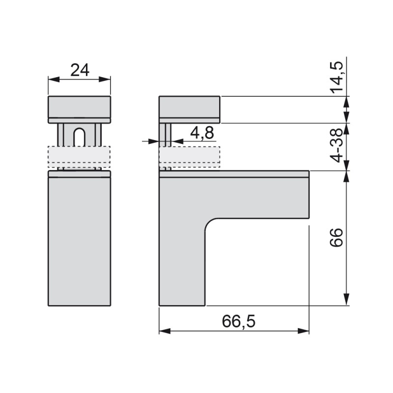 JG SOPORTE SQUAD-2 4-38MM AL MAT 4009125