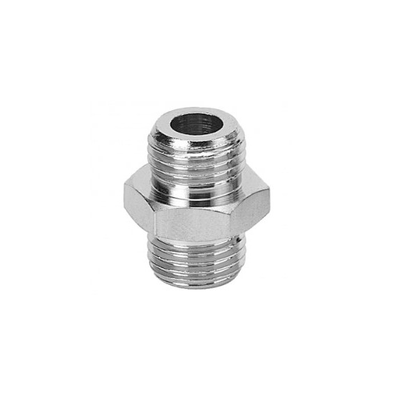 RACOR DOBLE G 1/4 ROSCA MACHO/MACHO A11414