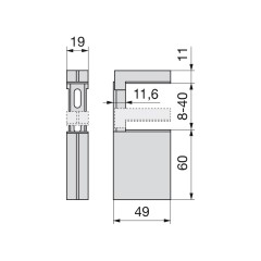 JG SOPORTE ZIPP-2 8-40MM AL MET 4009625