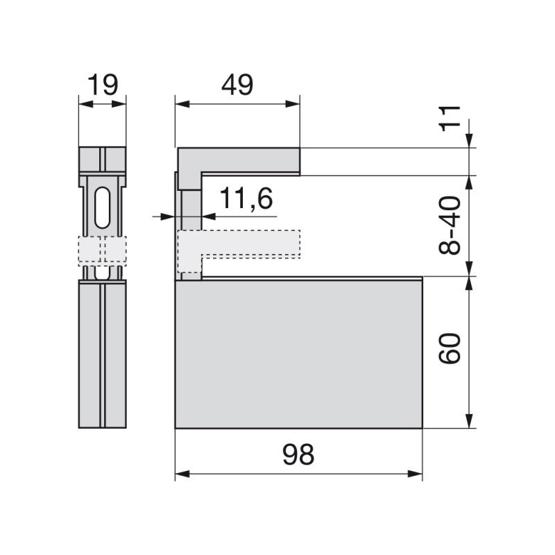 JG SOPORTE ZIPP-3 8-40MM AL MET 4009725