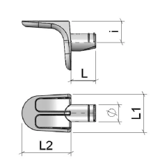 SOPORTE ESTANTE MADERA SLIM Ø5MM