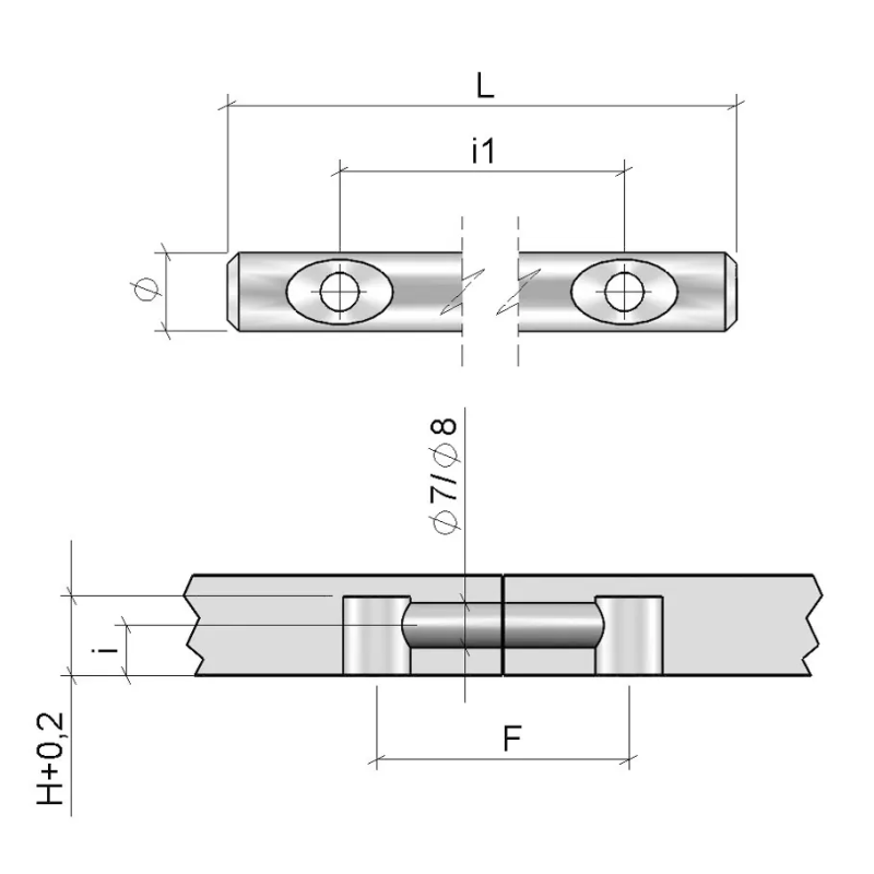 PERNO DOBLE Ø6X62