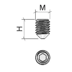 TORNILLO GRANO M6X8 ALLEN