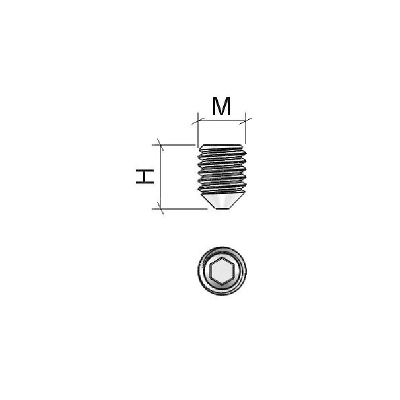 TORNILLO GRANO M6X8 ALLEN