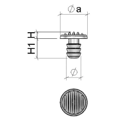 PARAGOLPE EMBUTIR Ø5X10MM