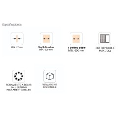 JUEGO DE ACCESORIOS SF- RA P70. X1 SOFTOP DOBLE