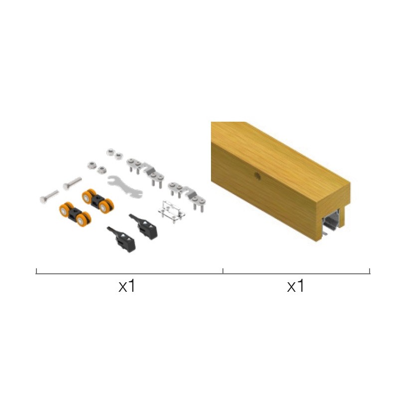 BOXKED KIT SF-P70 READY. X2 FRENO RETENEDOR (PLETINA SOBREPUESTA). 1 PUERTA. 2M