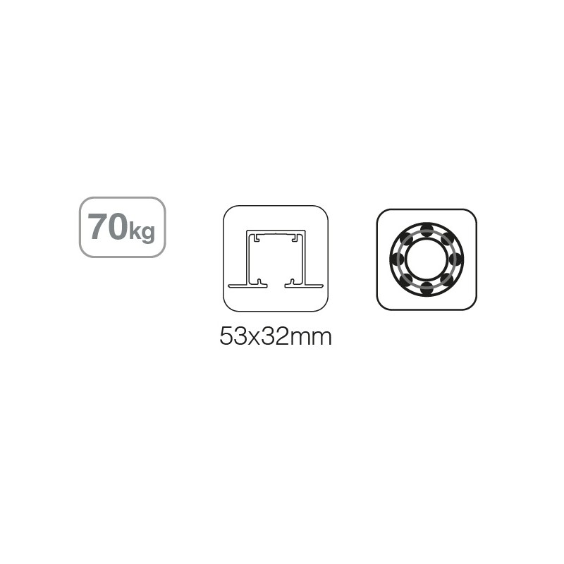 BOXKED KIT SF-P70 READY. X2 FRENO RETENEDOR (PLETINA SOBREPUESTA). 1 PUERTA. 2M