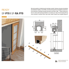 BOXKED KIT SF-P70 READY. X2 FRENO RETENEDOR (PLETINA SOBREPUESTA). 1 PUERTA. 2M