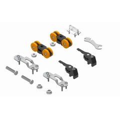 JUEGO DE ACCESORIOS SF-P140. X2 FRENO RETENEDOR. (PLETINA SOBREPUESTA)