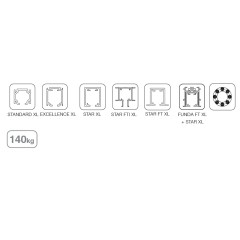 JUEGO DE ACCESORIOS SF-RA P140. X2 FRENO RETENEDOR