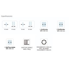 KIT SV-P70 EASY. EXCELLENCE 2M + FRAME FLAT NEGRO