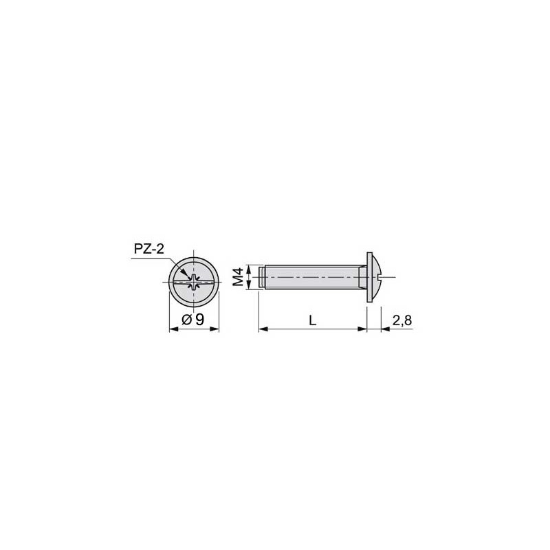 TORNILLO TIRADOR M4 ZINCADO