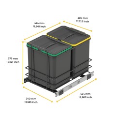CONTENEDOR RECYCLE MANUAL 2X16LTS 8133723