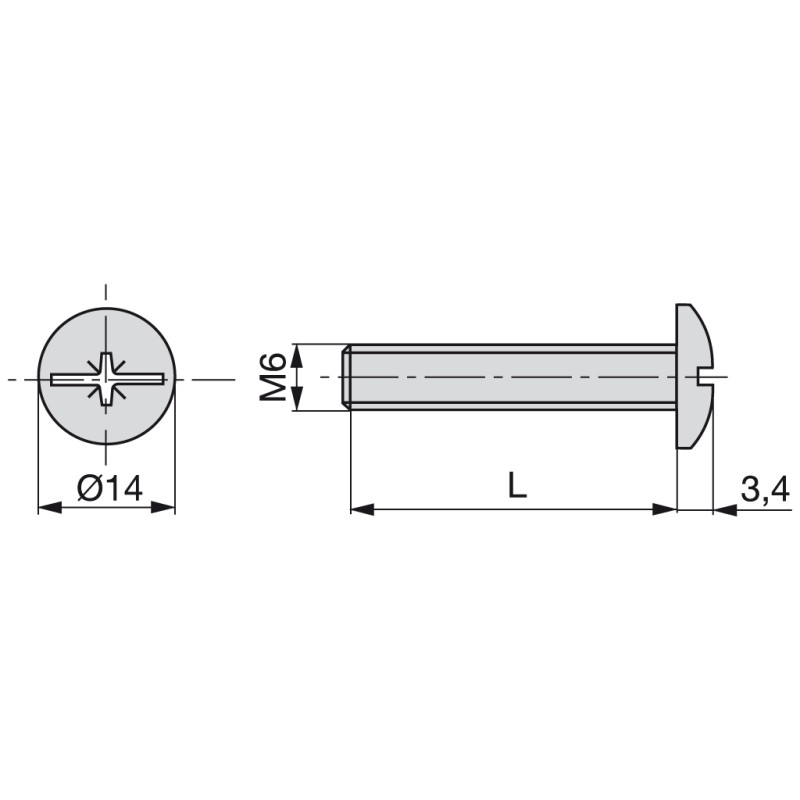 TORNILLO EMBELLECEDOR M6 NIQUELADO