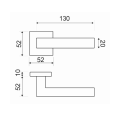 MANIVELA ROSETA CUADRADA 8C225