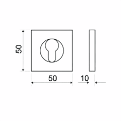 ROSETA BOCALLAVE CUADRADO SVBC15