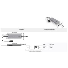 CONVERTIDOR ESTANQUE IP67 200W 24V