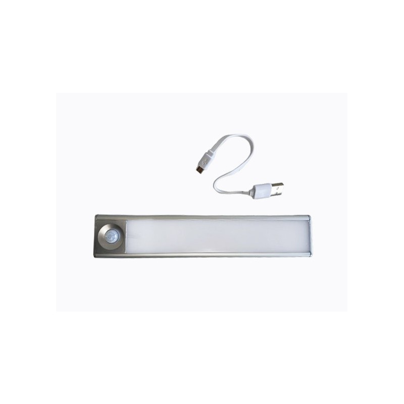 LED VIANA PIR 4000K BATERIA LITIO RECARGABLE ALUMINIO MATE