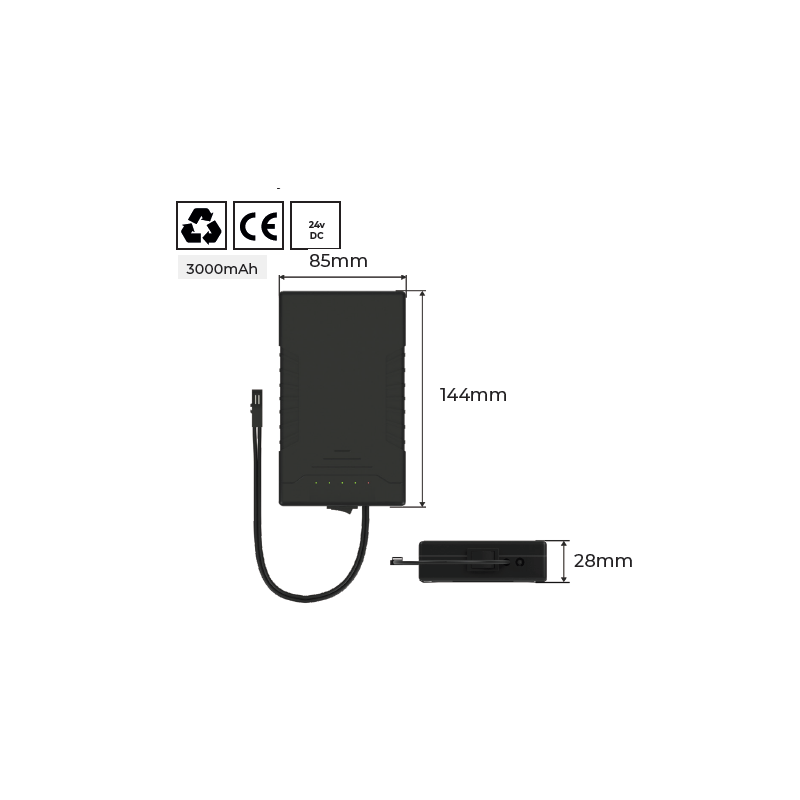 BATERIA LITIO SAVE 3000mAH 24V NE