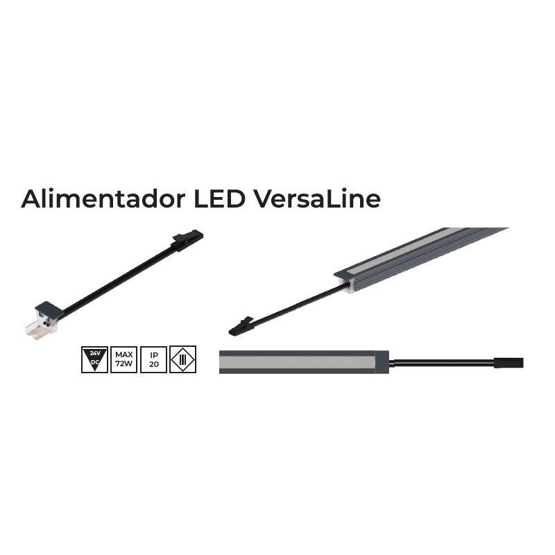 CABLE ALIMENTADOR 2M LED72W  VERSALINE V1