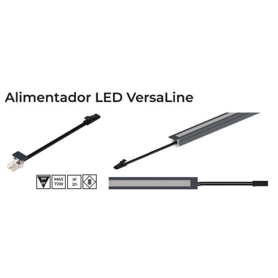CABLE ALIMENTADOR 2M LED72W  VERSALINE V1