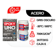 EPOXI UNO ACERO KIT