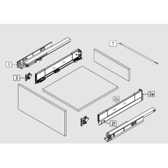 CAJON SLIM 3D ALTURA M H88 CRISTAL