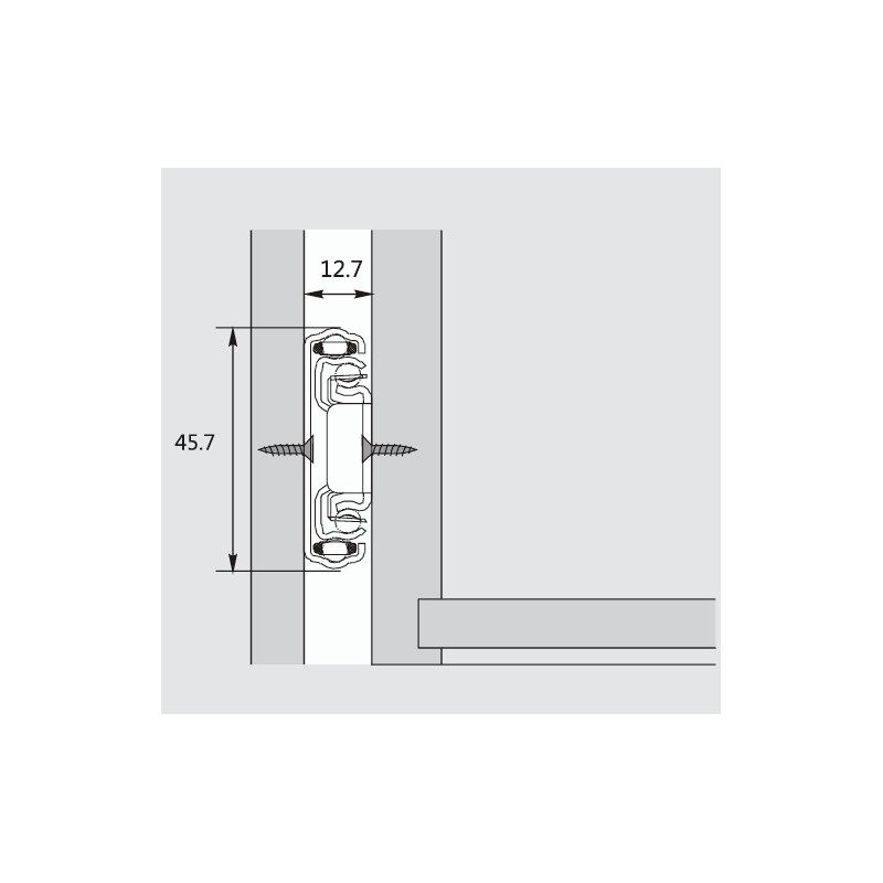 GUIA TEL SOFT CLOSE 45MM EXTRACCIÓN TOTAL 45KG