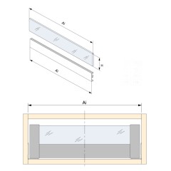 PERFIL FRONTAL PARA CAJON SLIM 3D CRISTAL