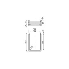 PIEZA P/DESAGUE RECT DE 250MM