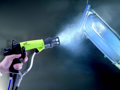 Aplicación electrostática líquida SAMES Nanogun+ Airmix: Ahorra pintura